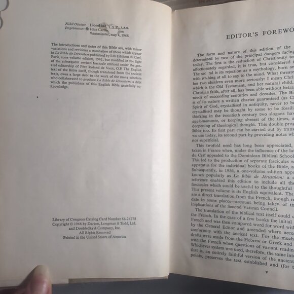 The Jerusalem Bible Standard Edition 1966 Darton Longman & Todd Blue Cover - Picture 13 of 16